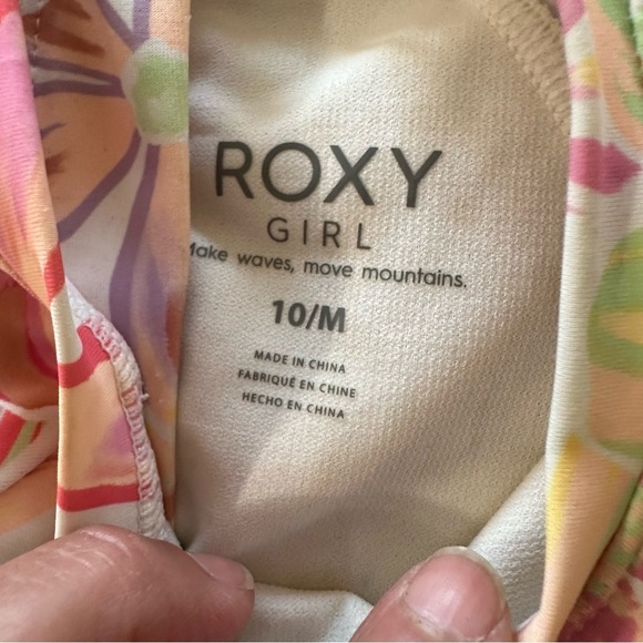 Roxy Pink and Yellow Rashguard Swimwear - Picture 3 of 4